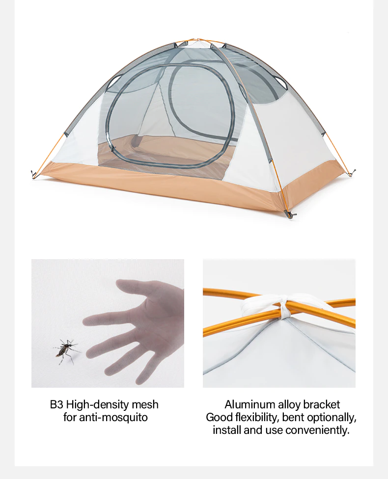 Cheap Goat Tents BSWolf Camping Tent Travel Backpacking 1 2 Person Tent  4 season Winter Skirt Tent Double Layer Waterproof Portable for Fishing   